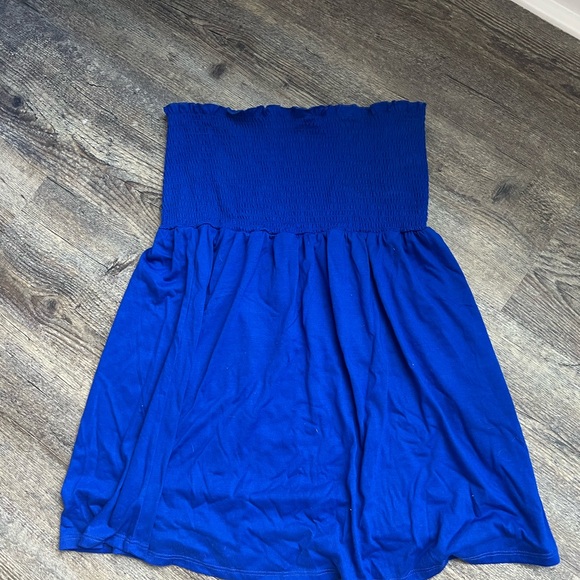 ASROSERICH L BLUE STRAPLESS TANK TOP - Picture 3 of 7